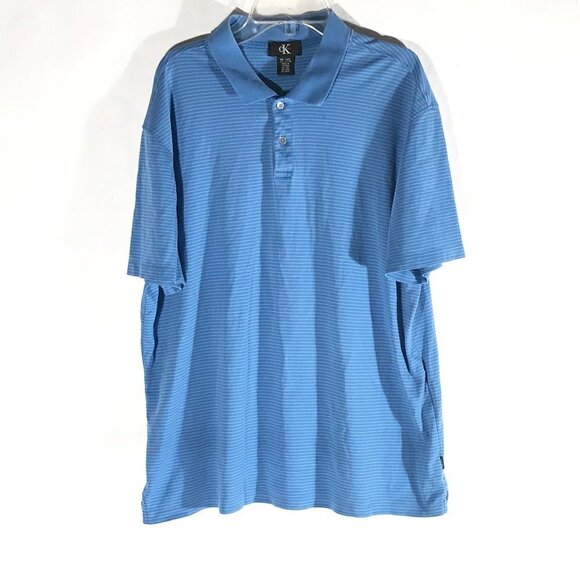 CALVIN KLEIN Blue VTG Mens Button Up Polo Shirt XL - Picture 4 of 10